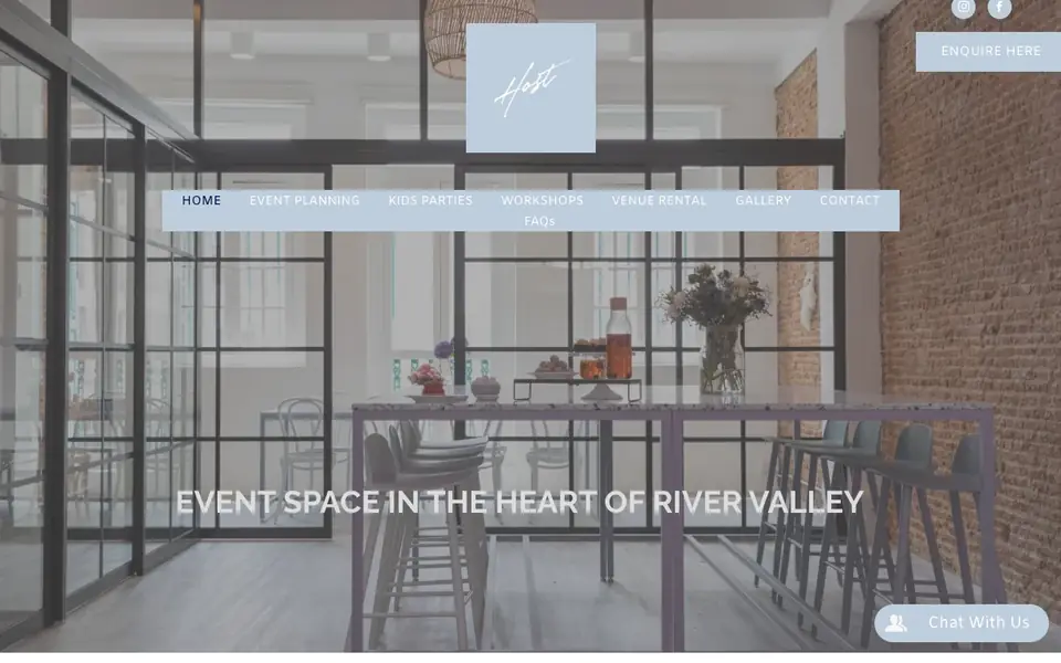 Host Events website homepage, 4 Oct 2026