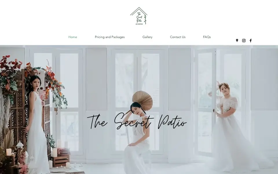 The Secret Patio website homepage, 4 Oct 2026