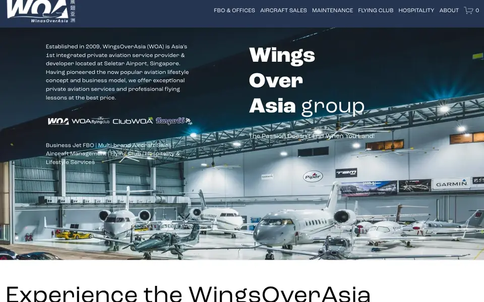 WingsOverAsia website homepage, 4 Oct 2026